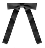 TOPTIE Black Satin Western String Bow Tie Tie