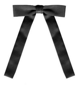 TopTie Black Satin Western String Bow Tie Tie