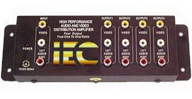 IEC ADP5144 4 way splitter for Composite Video plus Stereo Audio