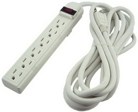 IEC ADP8000A-12 Surge Suppressor UL 6 In Line Outlets 12 foot cord