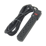 IEC ADP8000AB-12 Surge Suppressor Black UL 6 In Line Outlets 12 foot cord