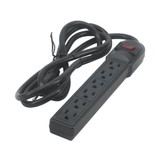 IEC ADP8000ABK-06 Surge Suppressor Black UL 6 In Line Outlets 6 foot cord