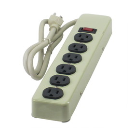 IEC ADP8005 Surge Suppresser Strip with 6 Outlets - Metal Case