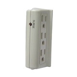 IEC ADP8010 6 Outlet Wall Mount Surge Tap for use Behind Wall Mounted TV