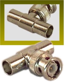 IEC BNCT-1M BNC T Male to Female to Female Coax Connector