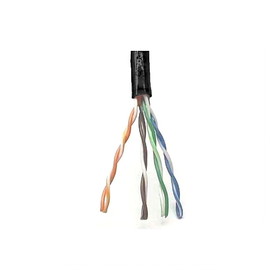 IEC CAB008-MP-L5-BK 24 Gauge 4 Pair Stranded Category 5e Black Cable