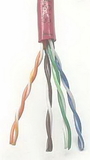 IEC CAB008-MP-L5-RD 24 Gauge 4 Pair Stranded Category 5e Red Cable Priced by the Foot