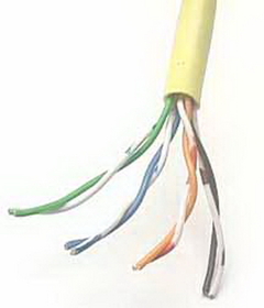 IEC CAB008-MP-L6-YE 24 Gauge 4 Pair Stranded Category 6 Yellow Cable Priced by the Foot