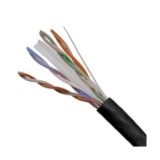 IEC CAB008-PH-PL6BK 23 Gauge 4 Pair Solid Category 6 Plenum Black Cable