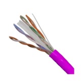 IEC CAB008-PH-PL6VT 23 Gauge 4 Pair Solid Category 6 Plenum Violet Cable