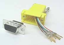 IEC DB09M-RJ4508-YE DB09 Male to RJ4508 Adapter Yellow