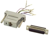 IEC DB25M-RJ4508-SH DB25 Male to RJ4508 Adapter Shielded with Metalized Plastic