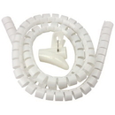 IEC HWS1-1-4WH Spiral Cable Zip Wrap White 1-1/4 Inch x 59 Inch