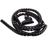 IEC HWS1-2-BK Spiral Cable Zip Wrap Black 1/2 Inch x 59 Inch