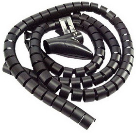 IEC HWS3-4-BK Spiral Cable Zip Wrap Black 3/4 Inch x 59 Inch