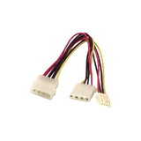 IEC L1062 5.25 inch to 5.25 inch and 3.5 inch Disk Drive Power Y Splitter Cable 6in
