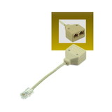 IEC L6004A RJ45 Pair Splitter to use the 2nd Pair to Run Another Workstation 1 Plug to 2 Jacks