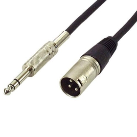 IEC L7214-03 "3 Pin XLR Male to 1/4"" Phono Male Balanced (3 pole on Phone Plug) 3 feet"
