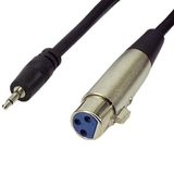IEC L7227-06 3 Pin XLR Female to 3.5mm Male Unbalanced (2 pole on 3.5mm Plug) 6 feet
