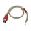 IEC L74222-01 18 AWG Speaker wire with RCA Male Red adapter 1'