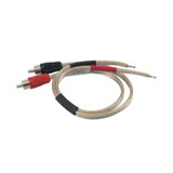 IEC L74224-01 18 AWG Speaker wire pair with RCA Males (Black and Red) 1'