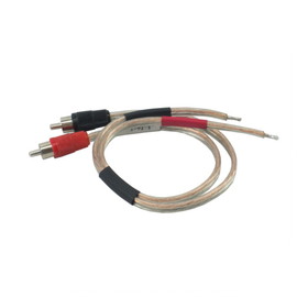 IEC L74224-01 18 AWG Speaker wire pair with RCA Males (Black & Red) 1'