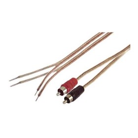 IEC L74224-06 18 AWG Speaker wire pair with RCA Males (Black & Red) 6'