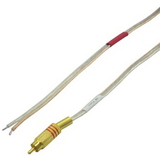 IEC L74236-20 16 AWG Speaker wire with Gold RCA Male with Red band 20'
