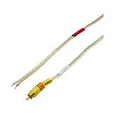 IEC L74236-25 16 AWG Speaker wire with Gold RCA Male with Red band 25'