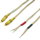 IEC L74237-06 16 AWG Speaker wire with Gold RCA Male with Black/Red band 6'