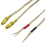 IEC L74237-10 16 AWG Speaker wire with Gold RCA Male with Black/Red band 10', Price/each