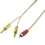 IEC L74252-06 16 AWG Speaker wire with RCA Male Red to 1 pair Banana Plugs 6'