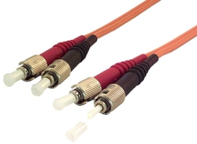 IEC L8100-01M ST to ST Duplex 62.5 ?M Multimode Fiber Optic Cable 1 Meter