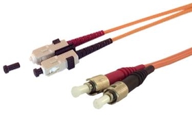 IEC L8130-03M ST to SC Duplex 62.5 ?M Multimode Fiber Optic Cable 3 Meter