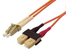 IEC L8153-01M LC to SC Duplex 62.5 ?M Multimode Fiber Optic Cable 1 Meter