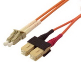 IEC L8153-05M LC to SC Duplex 62.5 ?M Multimode Fiber Optic Cable 5 Meter