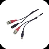 IEC M03212-75 BNC Male to Male bundled with 2.1mm Power Plug to Jack 75'