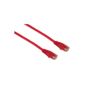 IEC M05292-02 RJ45 4pr Cat 5e UTP Cable With Molded Snag Free Strain Relief Red - Imported 2'
