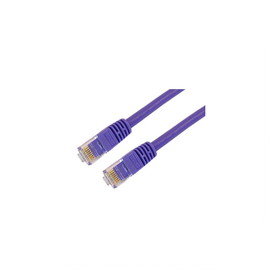 IEC M05297-01 RJ45 4pr Cat 5e UTP Cable With Molded Snag Free Strain Relief Purple - Imported 1'