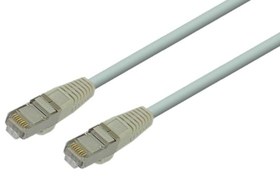IEC M0579-03 RJ45 4pr Cat 5e Shielded Cable With Molded Snag Free Strain Relief Gray - Imported 3'