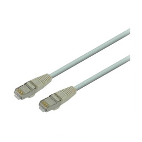 IEC M0579-100 RJ45 4pr Cat 5e Shielded Cable With Molded Snag Free Strain Relief Gray - Imported 100'