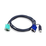 IEC M12363 CPU to Switch Cable DH15 Male to DH15M and USB Type A 6'