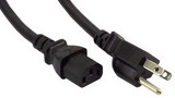 IEC M1303G16-15 PC Power Cable 16 AWG ( NEMA 5-15P to IEC320-C13 ) 15'