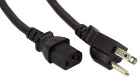 IEC M1303G16-15 PC Power Cable 16 AWG ( NEMA 5-15P to IEC320-C13 ) 15'