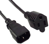 IEC M1304-06 PC Monitor Power Adapter ( IEC320-C14 to NEMA 5-15R ) 6'