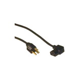 IEC M1305 PC Power Cord with Right Angle PC Connector ( NEMA 5-15P to IEC320-C13 ) 6'