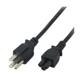 IEC M1313-03 PC Laptop Power Cord with 3 Prong 'Mickey Mouse' Connector ( NEMA 5-15P to IEC320-C5 ) 3'