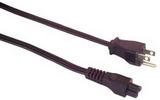 IEC M1313 PC Laptop Power Cord with 3 Prong 'Mickey Mouse' Connector ( NEMA 5-15P to IEC320-C5 ) 6'
