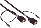 IEC M13271-03 VGA Monitor and 3.5mm Audio Cable Male to Male High Resolution 03'