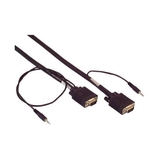 IEC M13271-75 VGA Monitor and 3.5mm Audio Cable Male to Male High Resolution 75'